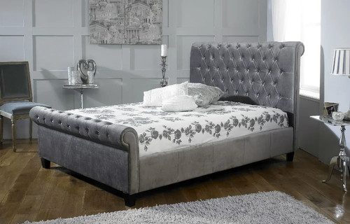 Chesterfield sleigh bed 5ft - chesterfield,