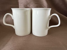 White fine bone china mugs -