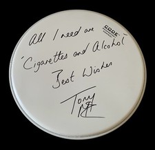SIGNED TONY McCARROLL OASIS DRUM HEAD LIVE FOREVER LIAM GALLAGHER RARE