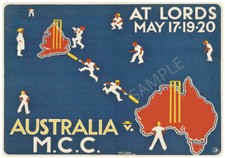 VINTAGE Cricket POSTER Test