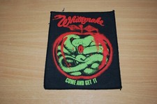 RARE ORIGINAL 1981 WHITESNAKE 'COME AN GET IT' LARGE EMBROIDERED SEW-ON PATCH