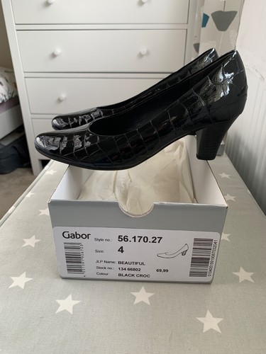 New gabor court shoes black - new,