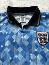 England World Cup Italia 1990 Retro 3rd Football Shirt - Score Draw- Size: Large
