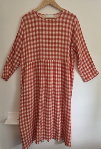 Olive coral white check - coral,