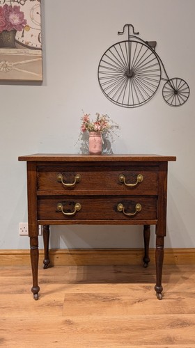 Vintage oak hall table - vintage, chest