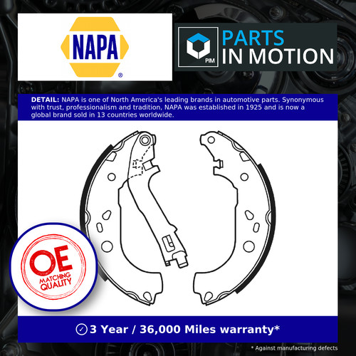 Brake shoes set nbs1058 - brake, napa
