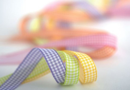 Mini gingham ribbon 10mm - mini,
