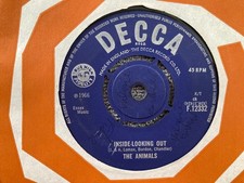 THE ANIMALS- INSIDE LOOKING OUT 7” Vinyl DECCA PLAY GRADED VG/VG+ Free P&P 