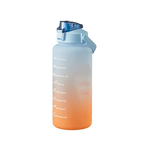 Litre water bottle with - water, time