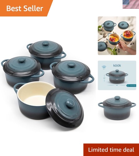 Mini ceramic cocotte set small - ceramic,