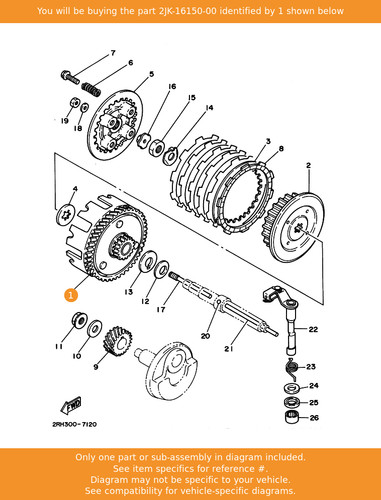 Yamaha primary driven gear - primary,