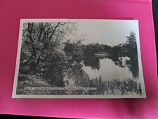 Vintage Postcard  The Fishpond Efflinch Lane Barton Under Needwood