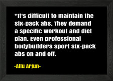 Six Pack ABS Quotes Framed