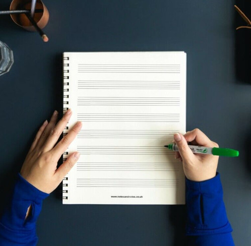 Music composition notebook - music,