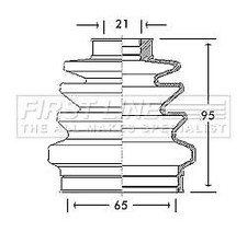 FIRST LINE Front Inner CV Boot