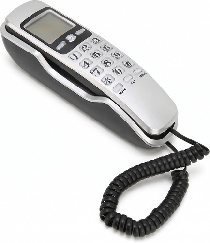 Retro wall phone with handset - retro,