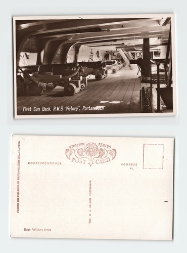 Vintage postcard first gun - vintage,
