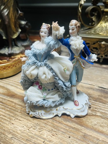 Irish dresden minuet blue gold - minuet,