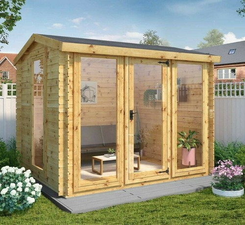 Log cabin garden room - garden,