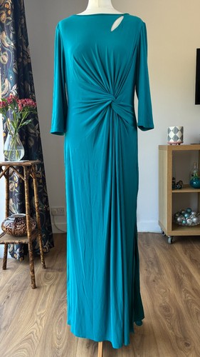 Ossie clark dress teal - dress,