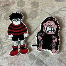Dennis The Menace And Gnasher Vintage Pin Badges 1980’s Comic Book Issued Set