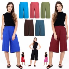 Womens 3/4 Wide Leg Palazzo