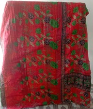 Reversible kantha quilt - kantha, indian
