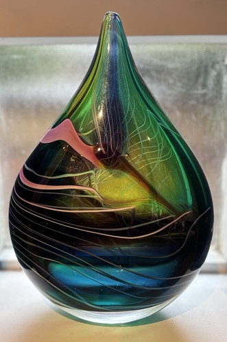 Unique glass vase blown - vase,,