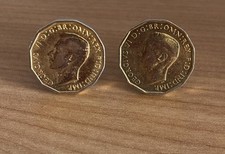King George VI Threepenny Coin Cuff links