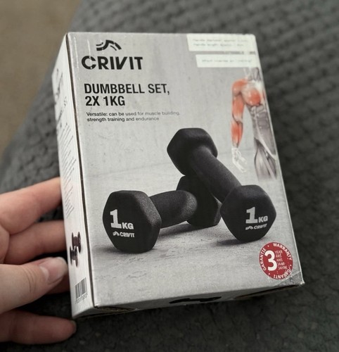Crivit rubber dumbbell set - set, x