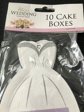 10 bridal dress wedding cake boxes celebration graduation prom white gown bride