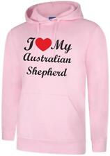 I Love My Australian Shepherd Dog Gift Unisex Hoody Hoodie Hooded Sweatshirt