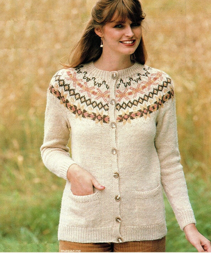 Ladies fair isle yoke - fair,