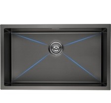 Lonheo Kitchen Sink Silver 65 x 42cm, Kitchen Sink 1 Basin, Stainless Steel Sink