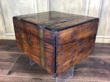 ANTIQUE WRITING SLOPE, BRASS