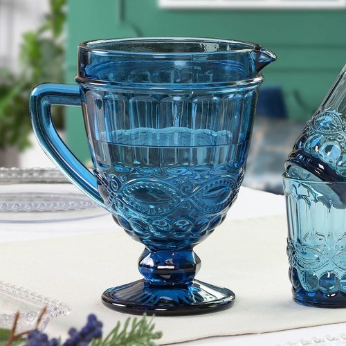 Blue embossed glass - 1, x
