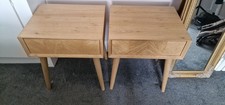 Milan pair  Side Tables Drawer Bedroom Furniture (2 tables)