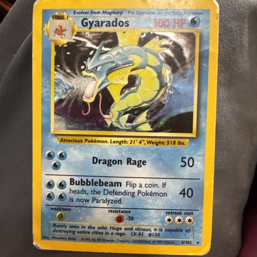 Pokémon tcg gyarados base set - pokémon,