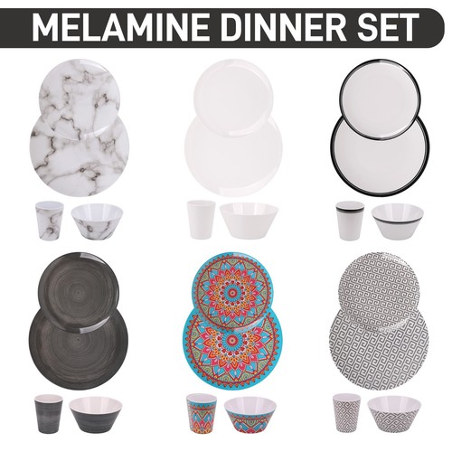 16pc melamine dinnerware - dinnerware, set