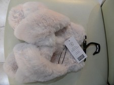 F&F Ladies Slippers/Mules Fur Foot PINK  UK Size 7/8 New With Tags (1)