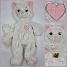 Marie Aristocats Build A Bear White Cat Sassy Kitty Pink Heart Beanie Unstuffed 