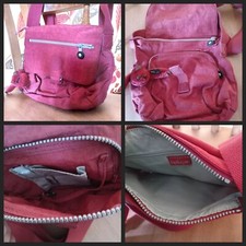 Silver Accessorize Clutch & Burgundy Med Kipling Handbag & X2 Make up/Wash bag