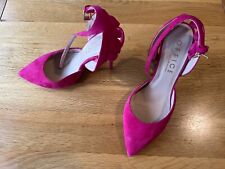 Office Pointed Heels Size 4 / 37 Suede Fuchsia