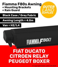 Fiamma F80s Black Awning Complete Kit Fiat Ducato/ Peugeot Boxer/ Citroen Relay