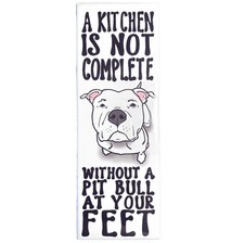White Pit Bull Terrier Magnet