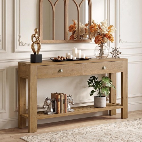140cm rustic solid wood - rustic,
