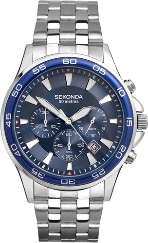 Sekonda men 44mm - 44mm, chronograph