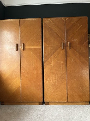 Pair mid century - mid, wardrobes