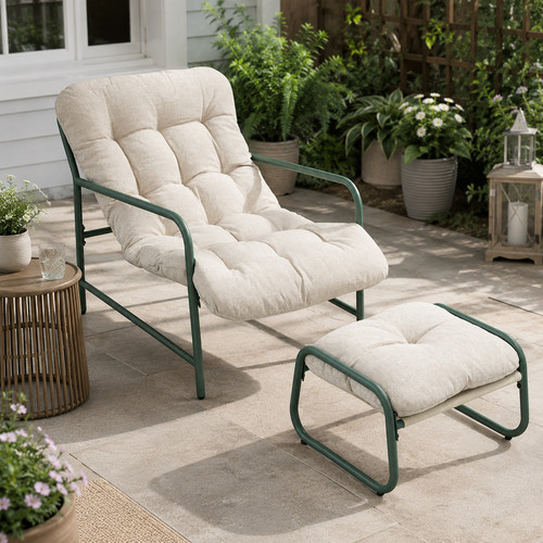Garden lounge chair footstool - garden,