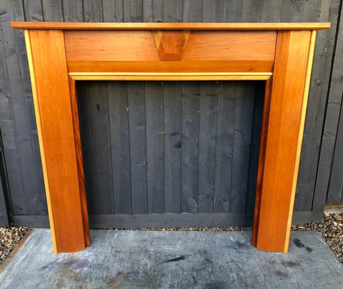 Wooden fire place surround - fire,
